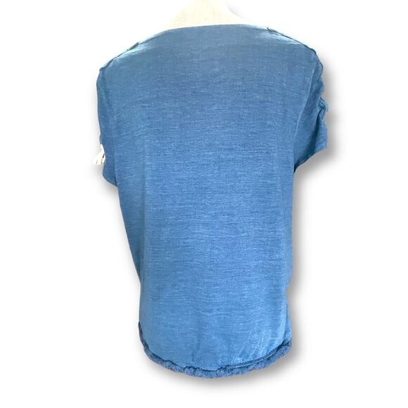 Chico's Rope Lace‎ Up Short Sleeve Top, Size 8 - Picture 8 of 8